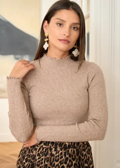 Motus Boutique Mailles^Pull Léana Taupe-PullLéana