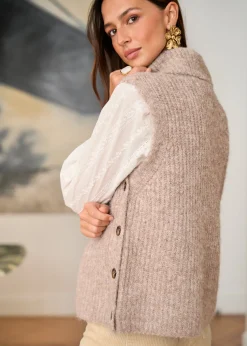 Motus Boutique Mailles^Pull Lenny Taupe-PullLenny