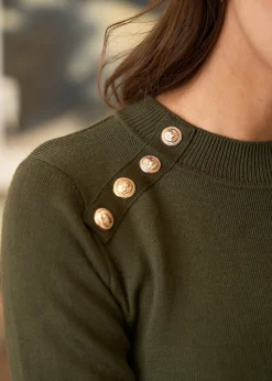 Motus Boutique Mailles^Pull Malone Kaki-PullMalone
