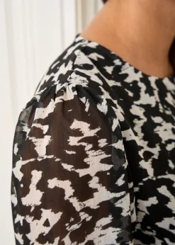 Motus Boutique Robes^Robe Abriel NoirEcru-RobeAbriel
