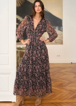 Motus Boutique Robes^Robe Louane ImpriméFondNoir-RobeLouane