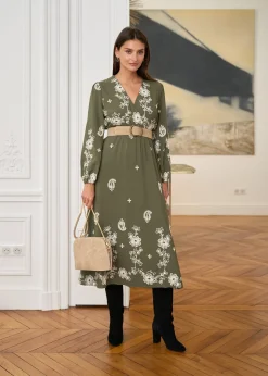 Motus Boutique Robes^Robe Luce Kaki-RobeLuce