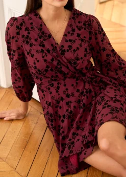 Motus Boutique Robes^Robe Mila FleuriBordeauxNoir-RobeMila
