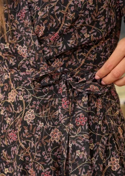 Motus Boutique Robes^Robe Méline MotifsFondNoir-RobeMéline