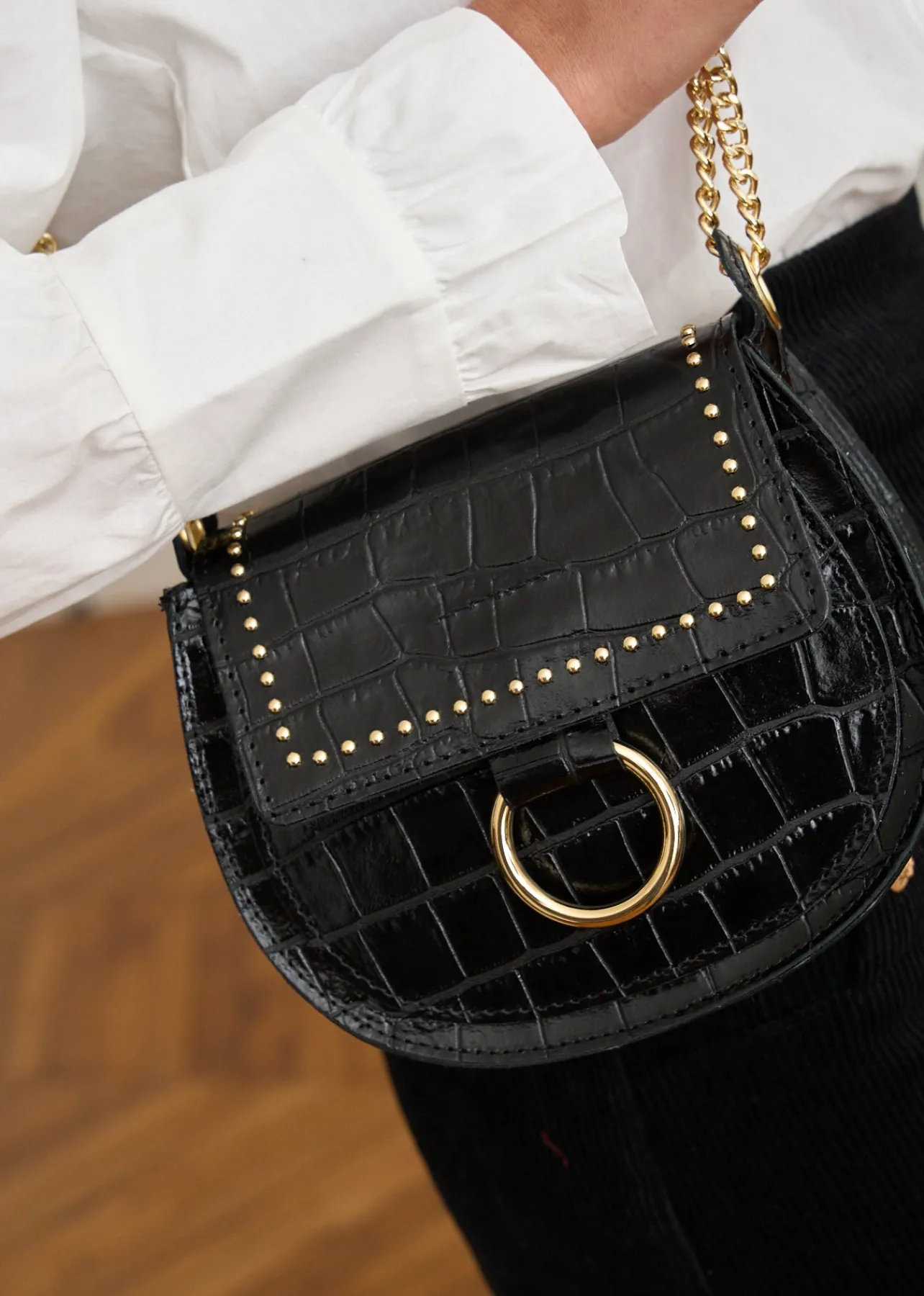 Motus Boutique Sacs^Sac Elea CrocoNoir-SacElea