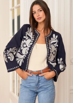 Motus Boutique Vestes & Manteaux^Veste Oriane MarineEcru-VesteOriane