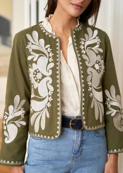 Motus Boutique Vestes & Manteaux^Veste Oriane KakiEcru-VesteOriane