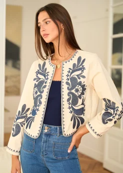 Motus Boutique Vestes & Manteaux^Veste Oriane EcruMarine-VesteOriane